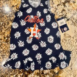 Genuine Merchandise Navy Astros Daisy Ruffle Hem Dress